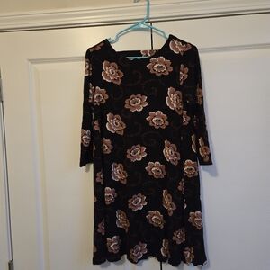 Loft Outlet Black Floral Dress